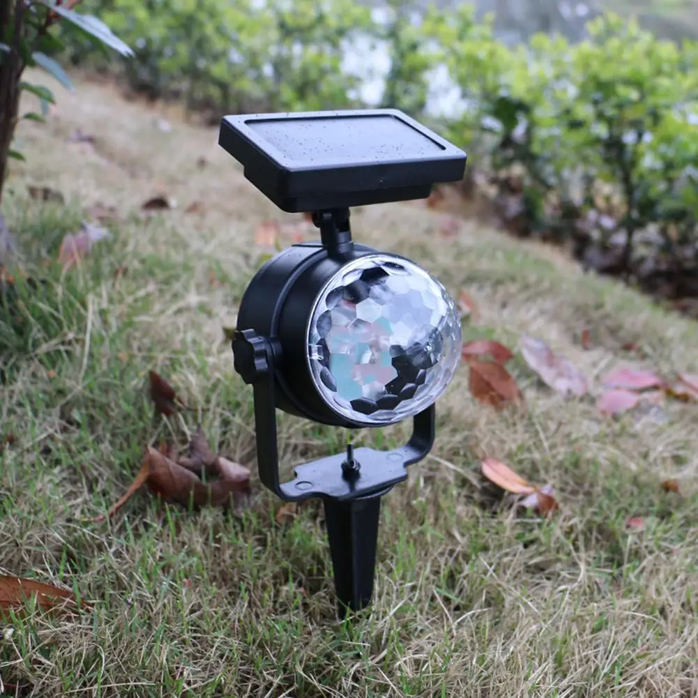 

4V 80mA Solar Light Rotating Colorful Starry Floodlight Outdoor Projector Decoration Lamp With Intelligent Light Control