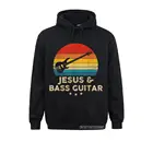 Женская толстовка с капюшоном Иисус и бас-гитара