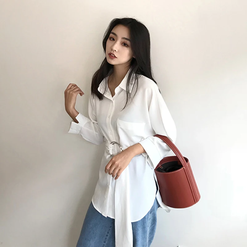 Шикарные ulzzang осенние женские рубашки модные брендовые повседневные корейские