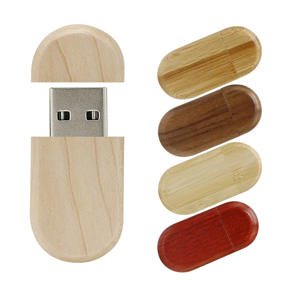 Флэш накопитель Usb деревянный овальный 64 ГБ 128 32 8 16 4 Гб|USB флэш-накопители| |