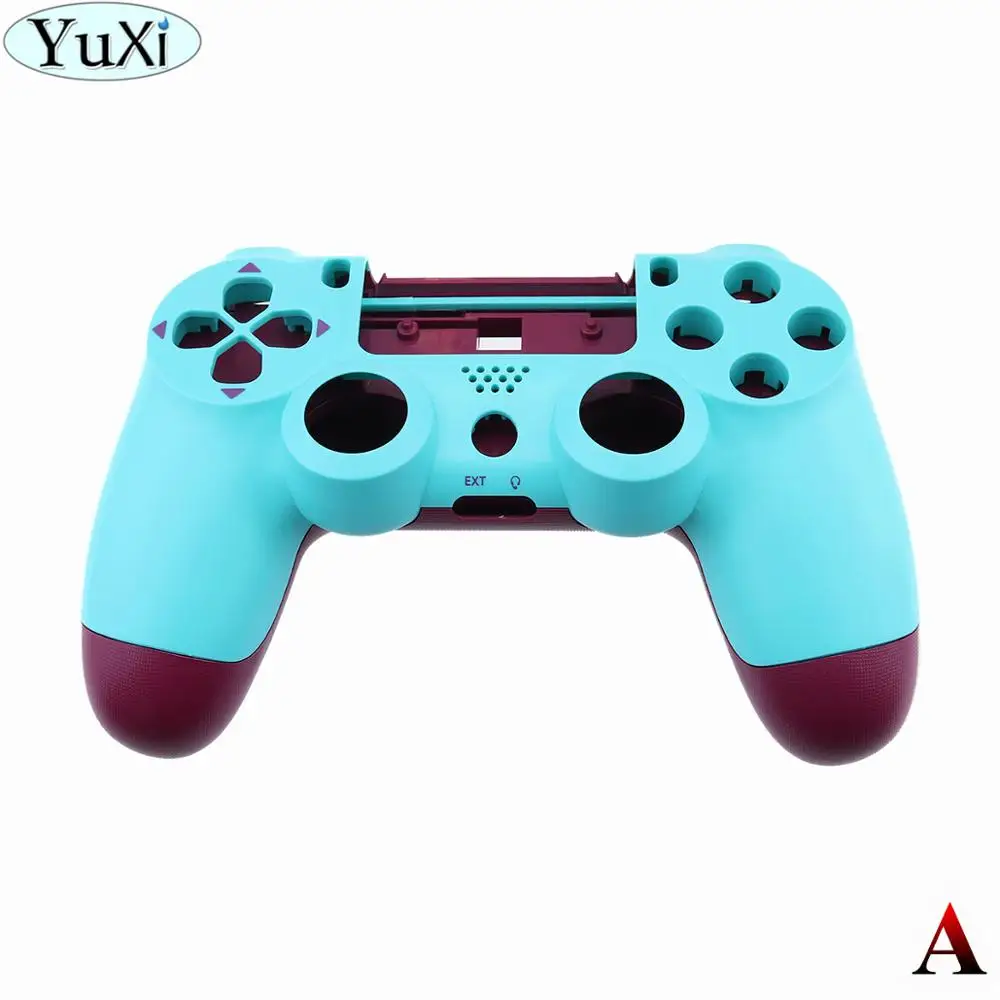 A YuXi для sony для PS4 Pro тонкий контроллер пластик JDS 040 JDM-040 чехол Передняя Задняя крышка корпус с кнопками мод комплект - Цвет: A