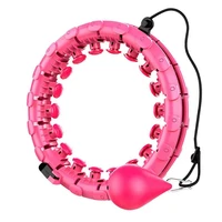 fitness plastic adjustable detachable weighted hula ring new weighted hoola hoops