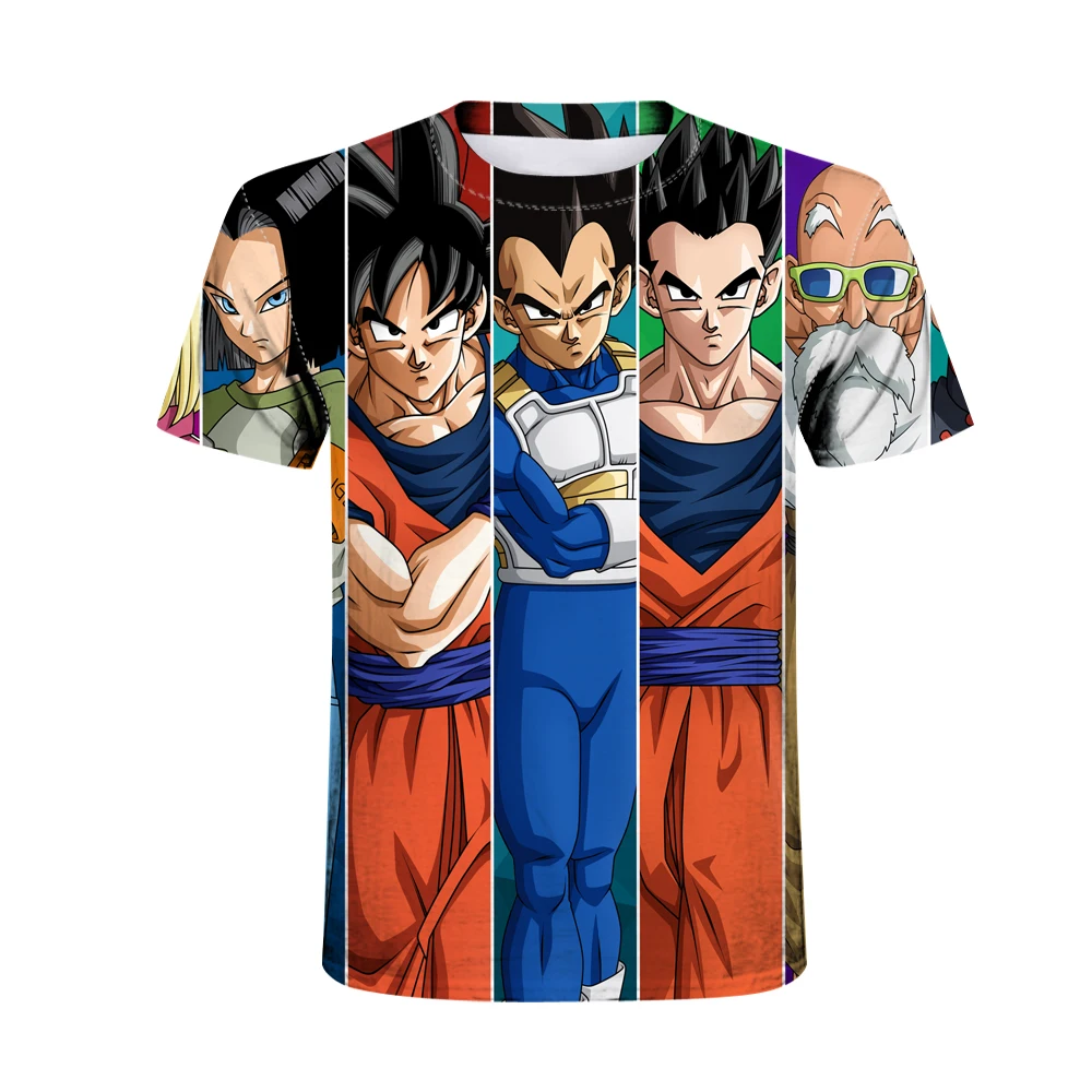 Супер Saiyan 3D футболка аниме драконий жемчуг Z Goku летние модные футболки для