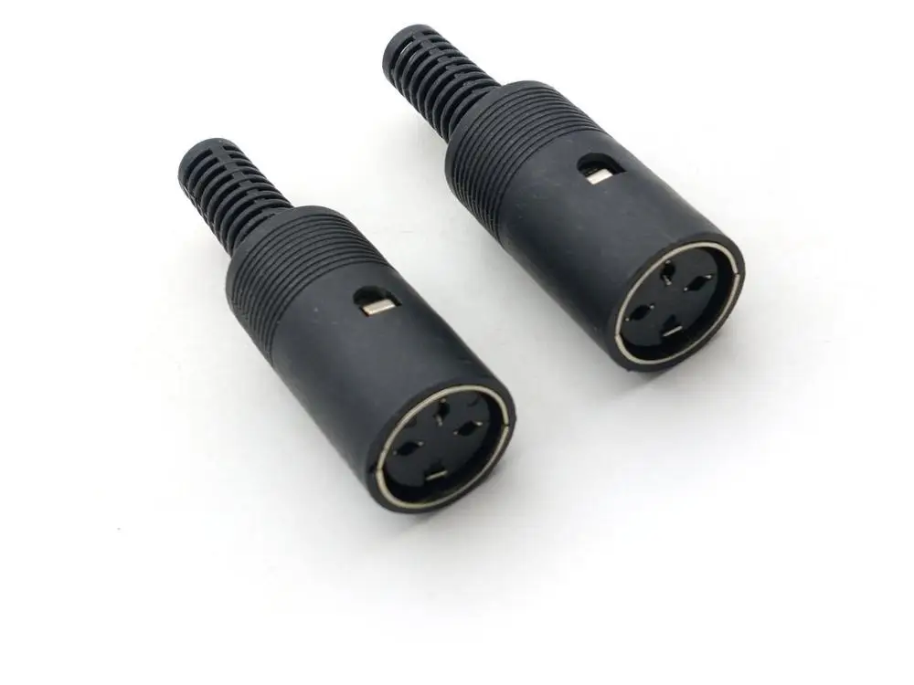 50 шт. 3-контактный Din Гнездовой разъем с черной пластиковой ручкой | Обустройство