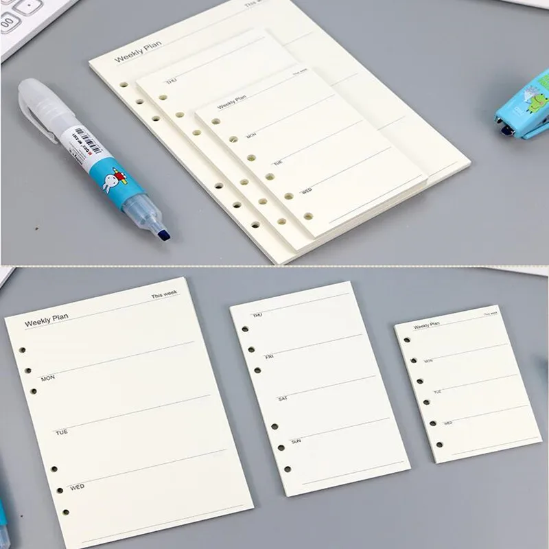 45 листов высокое качество кольцевой переплет ноутбук A5 A6 A7 вставные заправки 6