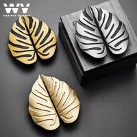 wv designed leaf handle gold ancient silver 64mm leaves creative cabinet handles drawer knobs wardrobe door furniture pulls 804