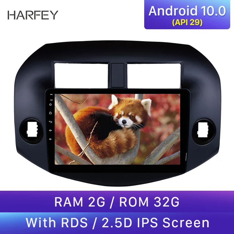 Harfey Автомобильный мультимедийный плеер Android 10 0 1 &quotgps радио для 2007 2011 Toyota RAV4 авто