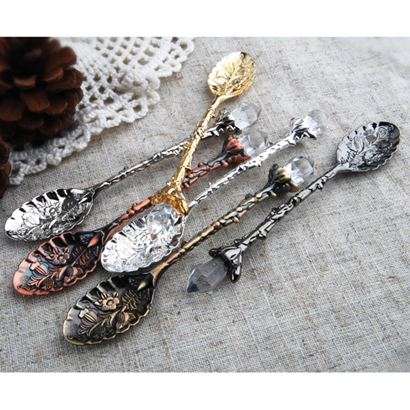 6 шт Ретро Кофе ложка Нержавеющая сталь йогурт для арбуза десерт магазин