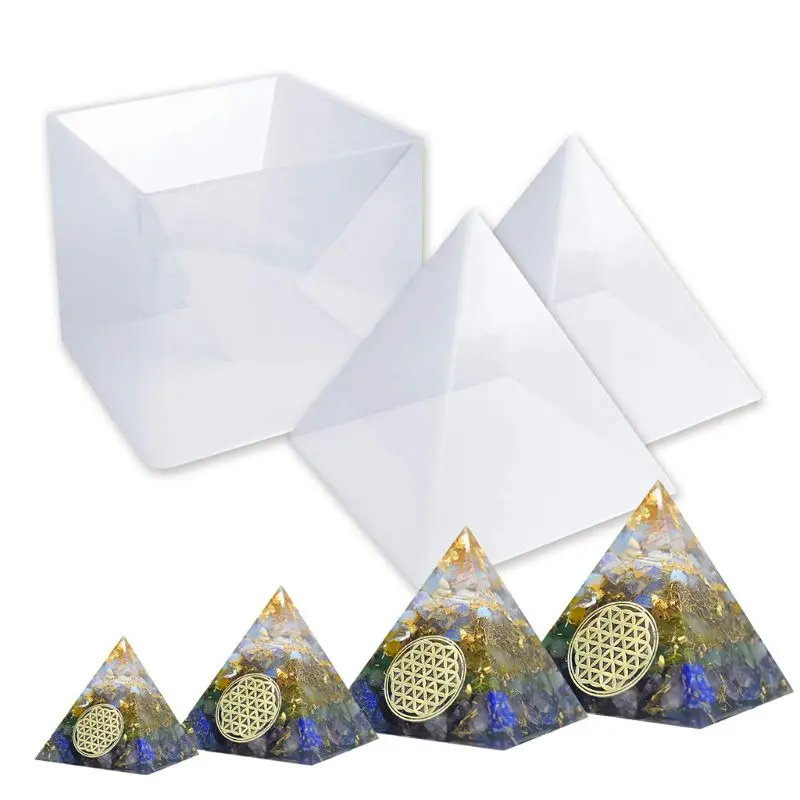 

Large Resin Molds LET'S RESIN Pyramid Molds, Resin Silicone Molds for DIY Orgonite Orgone Pyramid