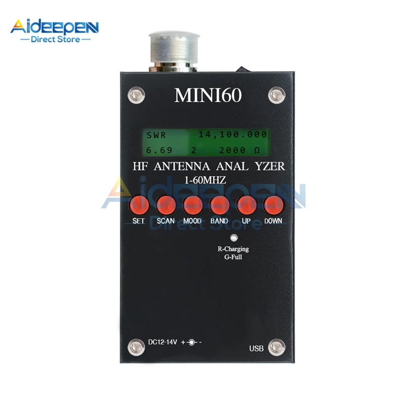 Анализатор антенны Mini60 Sark100 1 60 МГц HF ANT SWR измеритель тестер с Android APP PC для