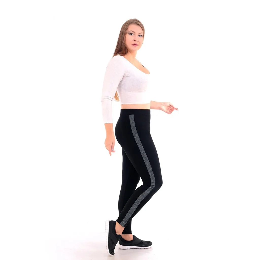 Almila So Bright Silver Silvery Seritli Women Leggings 4010G