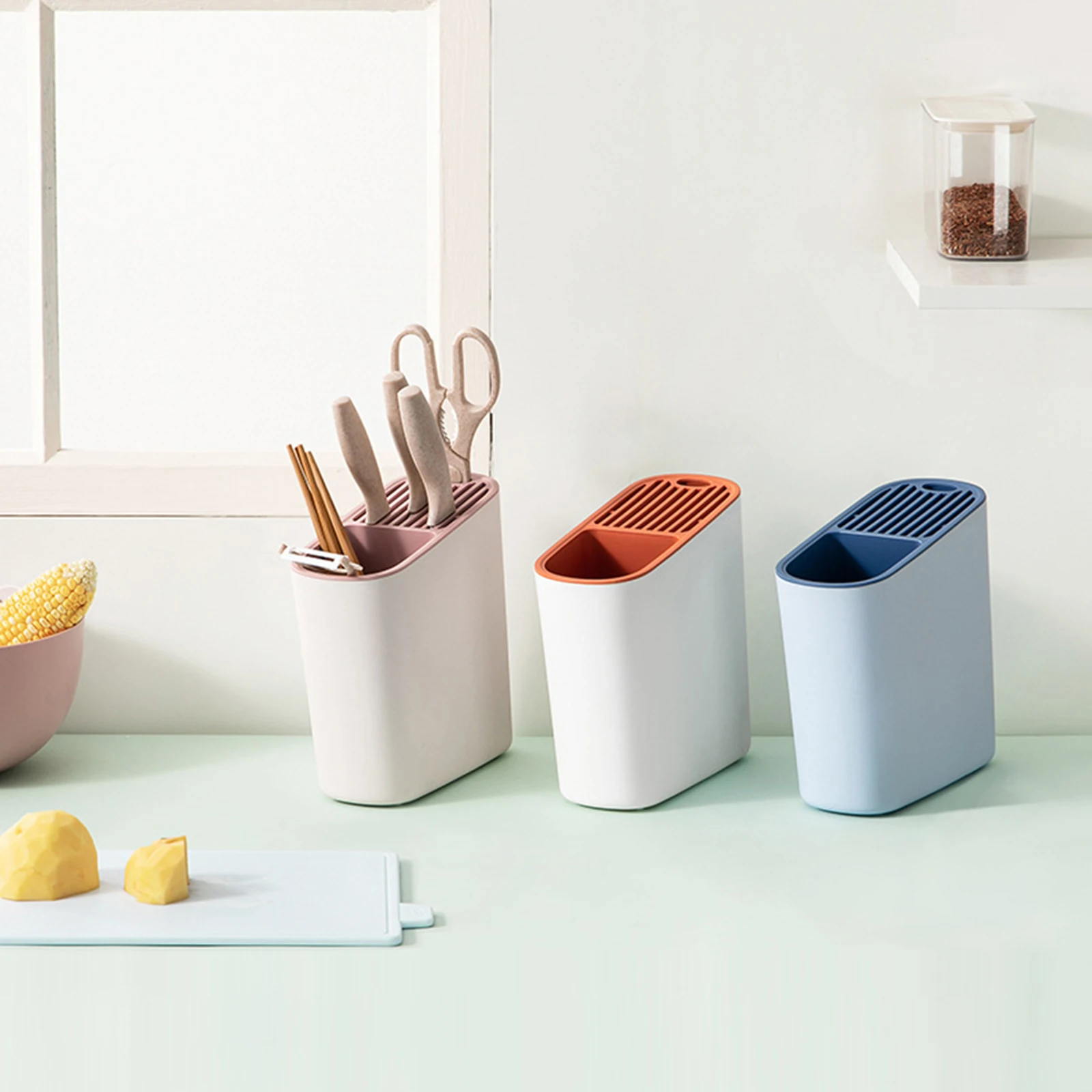 

Modern and Simple Multifunctional Plastic Chopsticks Storage Box Kitchen Cutlery Cutlery Knife Rack Cutlery Rack