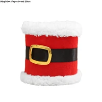 cute red inner circle santa claus clothing napkin ring hotel napkin buckle happy christmas day thanksgiving dinner decoration