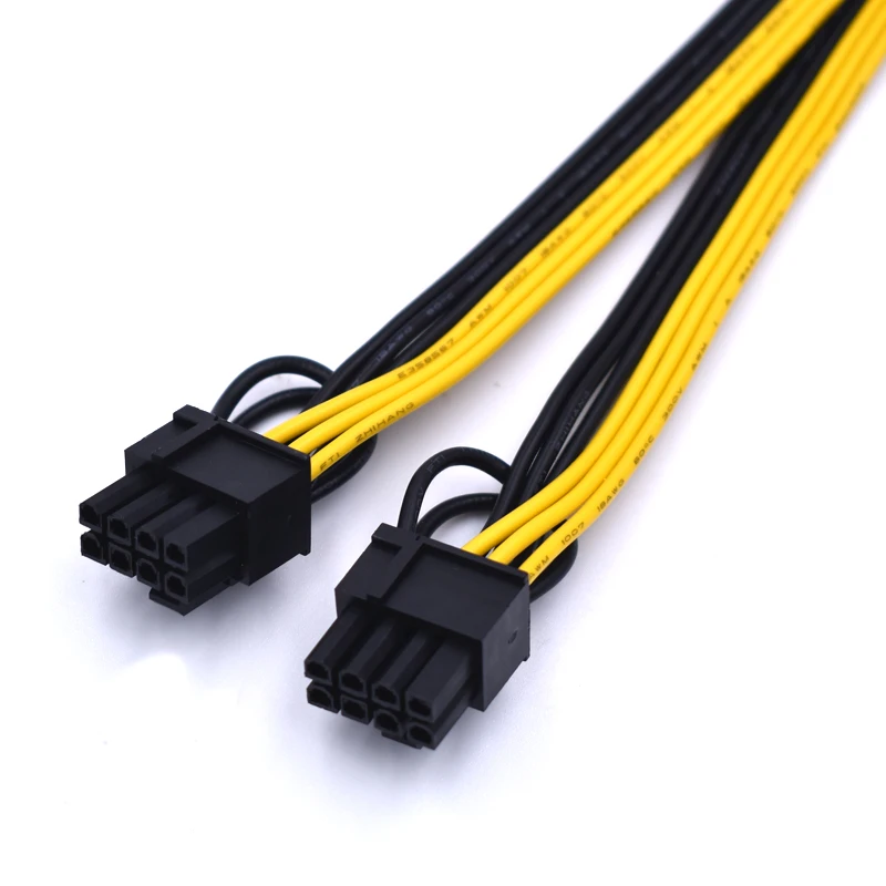 20 см 8 Pin PCI E до 2*8(6 + 2) контактный сплиттер 18AWG удлинитель Кабель питания 50 шт./лот|8