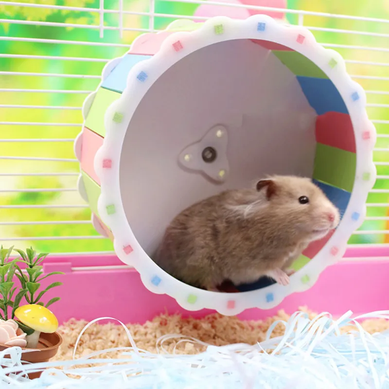 

Pet Sports Wheel Silent Exercise Wheel Hamster Disc Pet Sport Mouse Running Jogging wheel Red Blue Color Funny Running Disc Toy