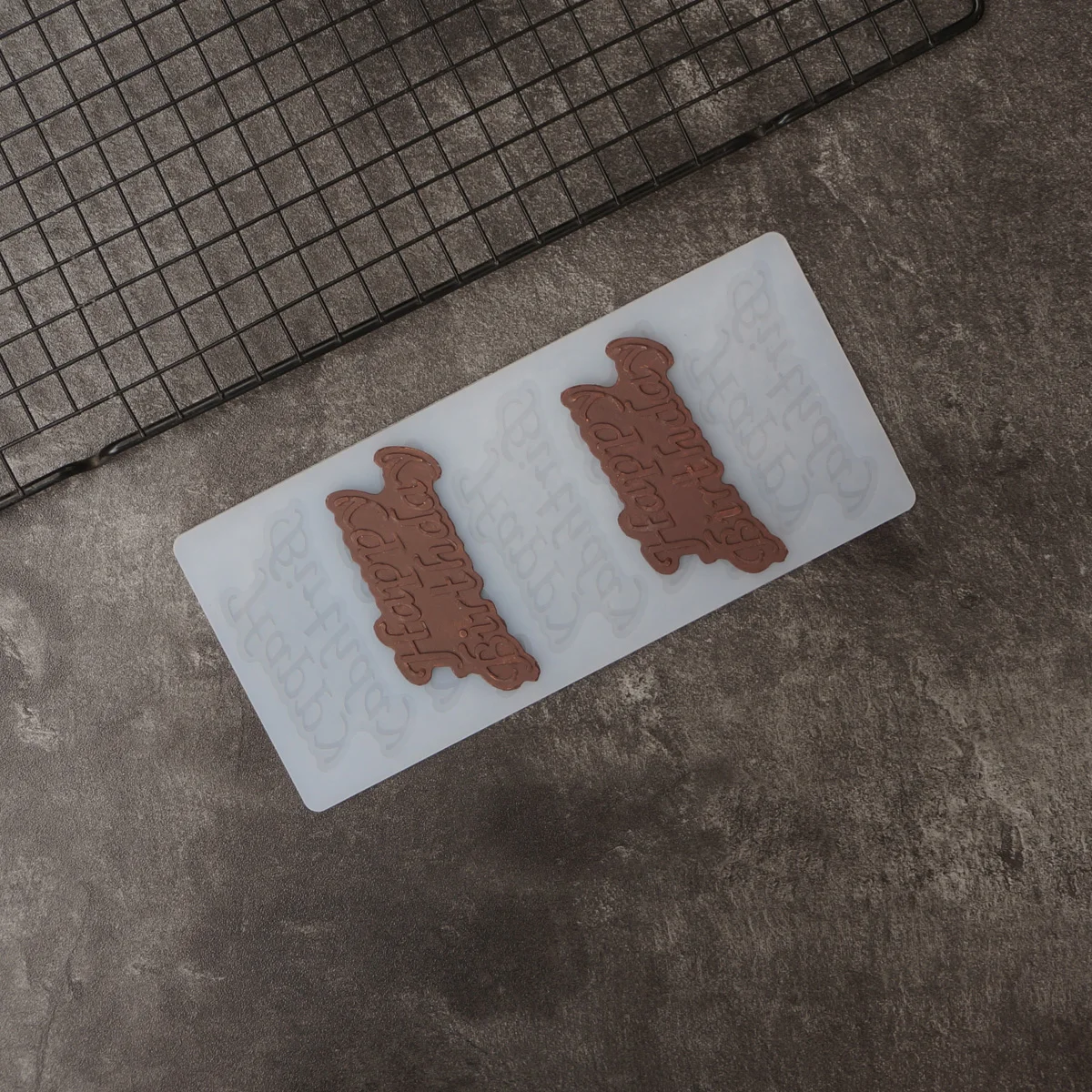 С днем рождения письмо шоколад силиконовые формы украшения торта передачи лист