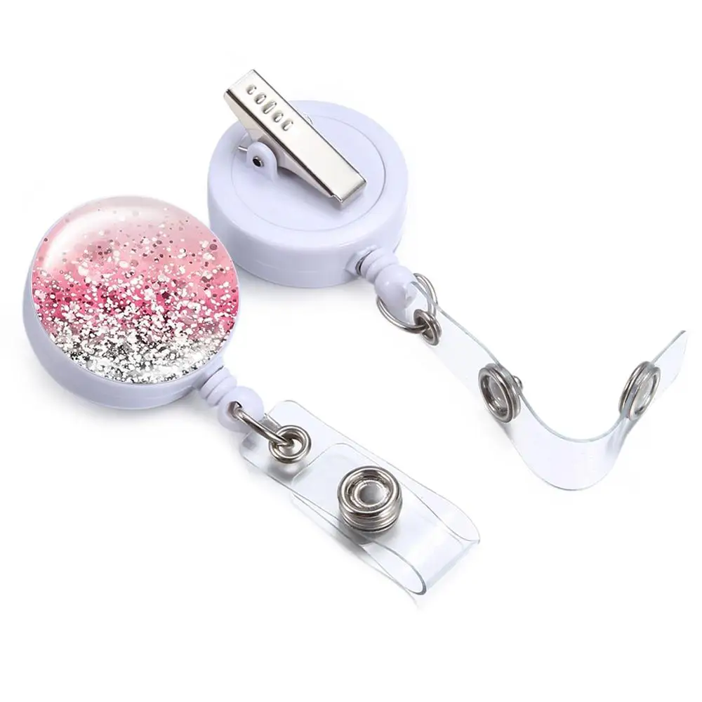 3pcs/set 360 Degree Rotation Badge Reel Retractable Doctor Nurse Brooches Carabiner with Alligator Clip On ID Card Holders | Украшения и