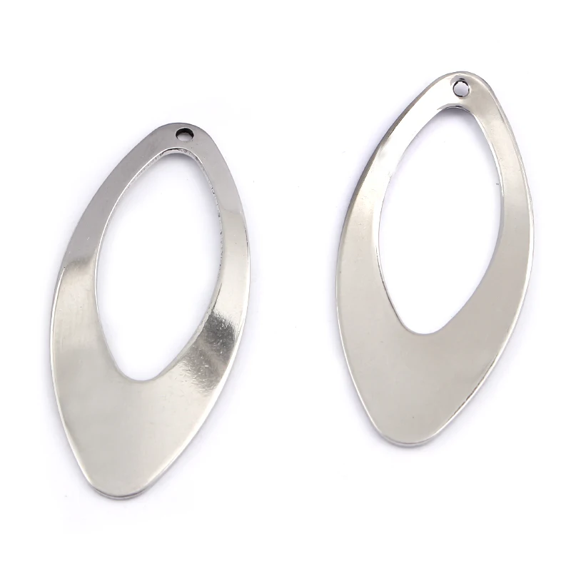 Круглые серьги овальной формы из нержавеющей стали, соединительные фурнитуры 37x17 мм, аксессуары «сделай сам» для изготовления ювелирных изделий, 10 шт.