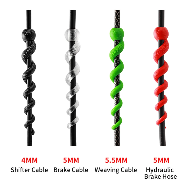 MUQZI 5PCS Bike Cable Protection Case Brake Shifter Cable Housing Silicone Sleeve Frame Paint Protection Cycling Accessories