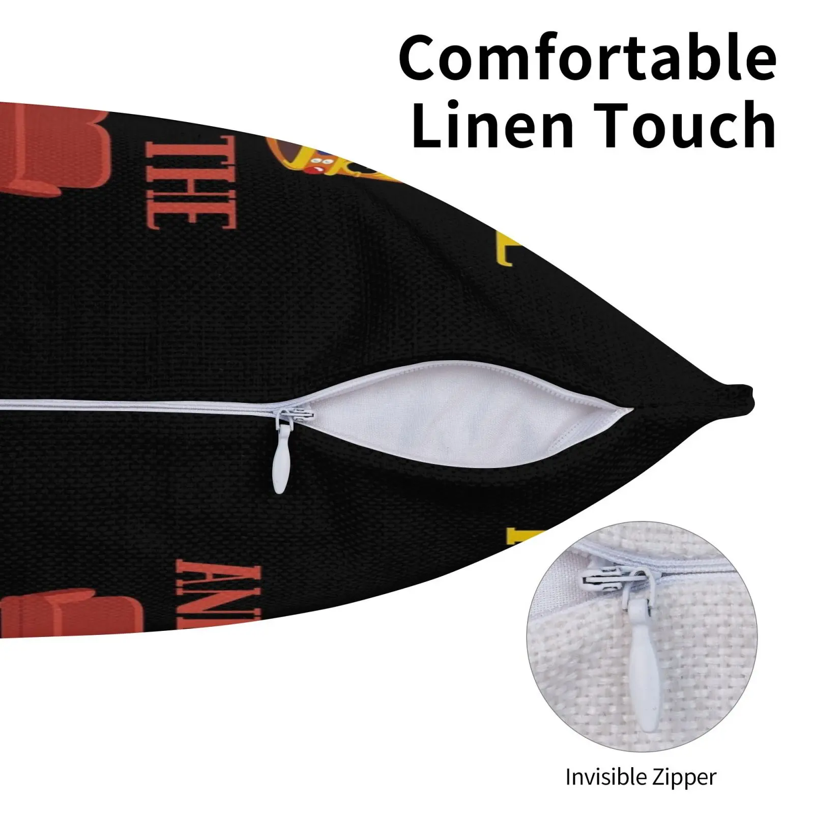 Наволочка из льняной бархатной ткани с принтом Я король/королева и диван-это мой