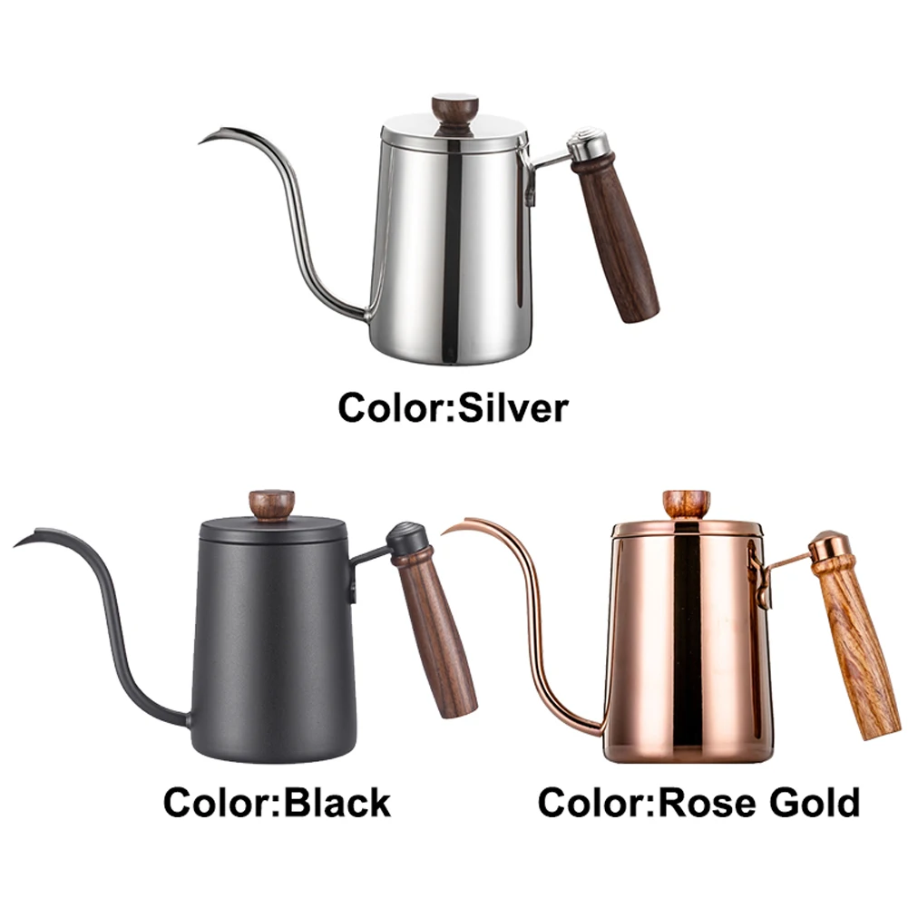 

600ml Kitchen Tools Stainless Steel Coffee Kettle Insulated Drinkware Clear Scale Durable Home Portable For Tea Large Capacity