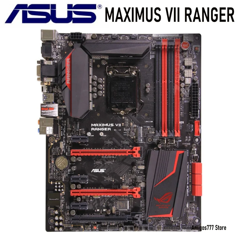 Фото Материнская плата LGA 1150 Asus MAXIMUS VII RANGER DDR3 3000 МГц i7 i5 i3 процессор Intel Z97 игровая