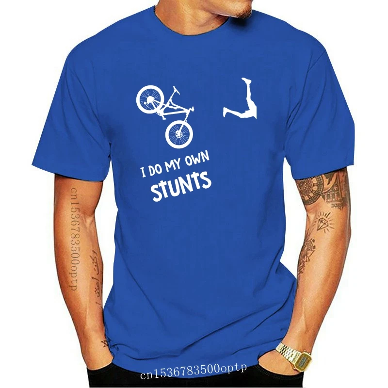 

New Fashion Men's Short Sleeve Tshirt I Do My Own Stunts Mountain Biker Shirt - Funny Mtb T-shirt Streetwear Tees