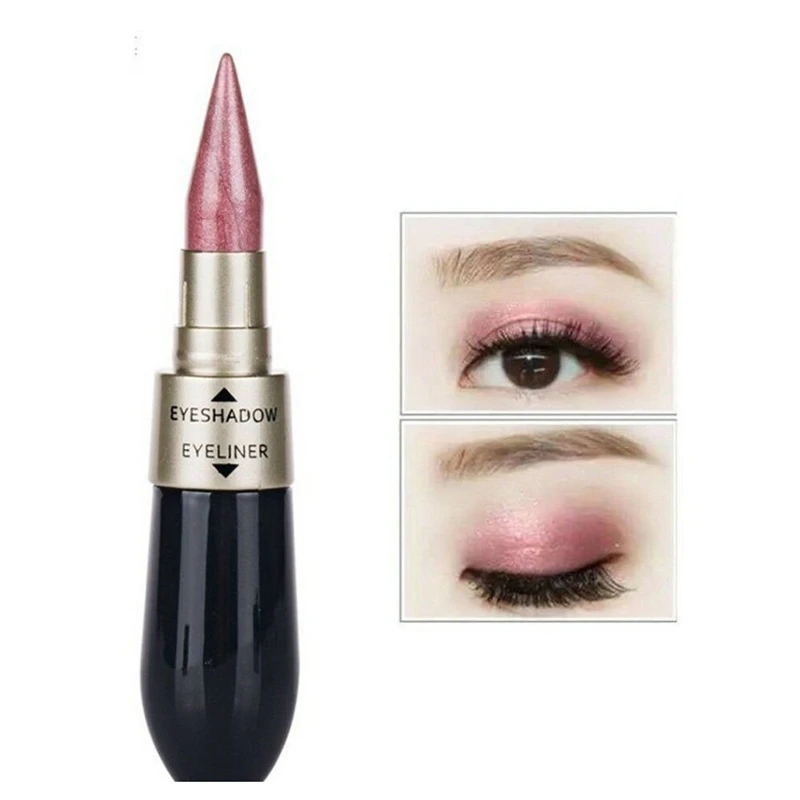 2 в 1 двойная подводка для глаз жидкая Водонепроницаемая Прочная ручка теней век