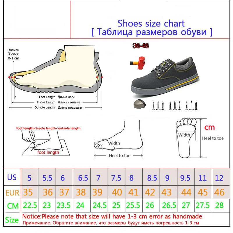 

Fashion Casual Anti-smashing Antipuncture Labor Insurance Shoes Wear Non-slip Safety Shoes Breathable Deodorant Work Boots