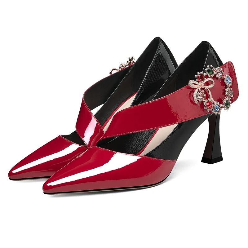 

Women Ankle Strap Pumps Pointed Toe Sexy High Heels 2021 Spring Summer Women's High Heels Comfortable Shoes Ladies Sandals 34-40
