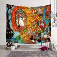 bohemian abstract art wall tapestry aesthetic buddha mandala fabric psychedelic carpet hippie wall hanging cloth room decoration