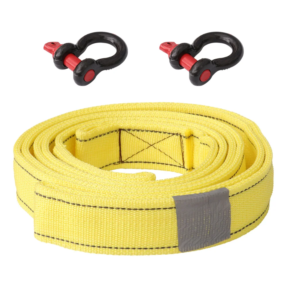 

1 Set Car Tow Rope Sturdy Trailer Rope Sturdy Tow Rope Emergency Rope (Yellow)