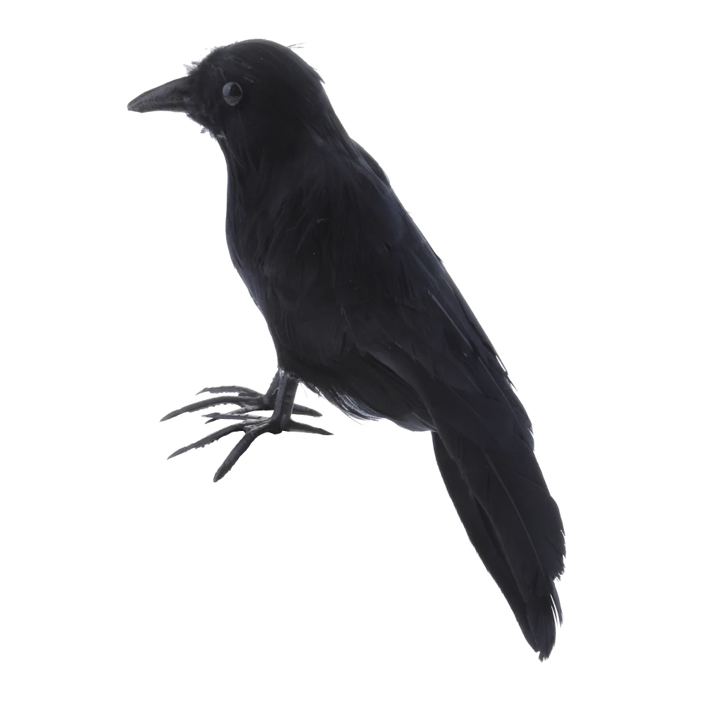 Поддельные Хэллоуин черного ворона вороны черные птицы реквизит искусственный