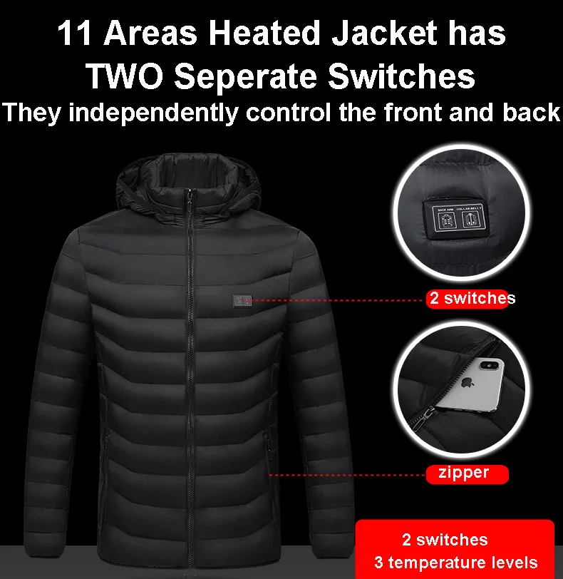Куртка с подогревом для мужчин и женщин куртка зимний пуховик USB