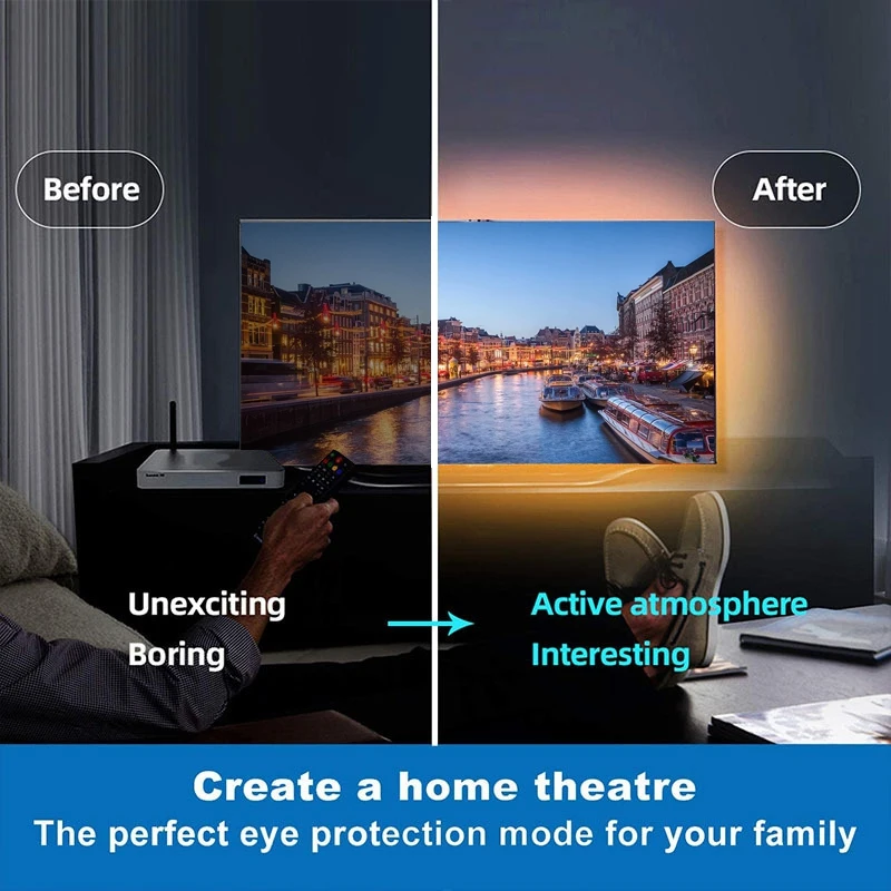 

5050 LED Strip Lights Work for Alexa Google Home Smart WiFi Phone App Controlled Music for Bedroom TV Party