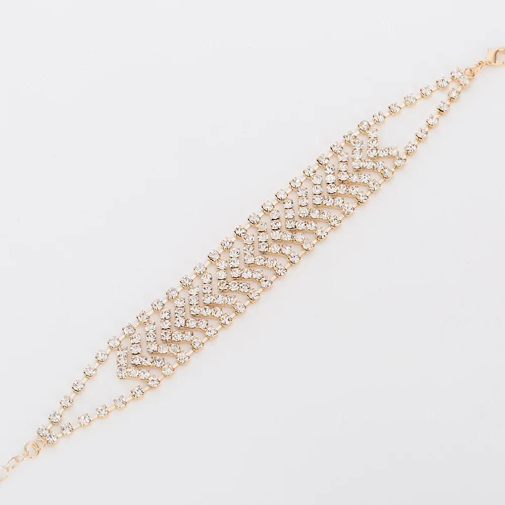 AINAMEISI новое поступление стразы свадебные браслеты и с кристаллами золотые