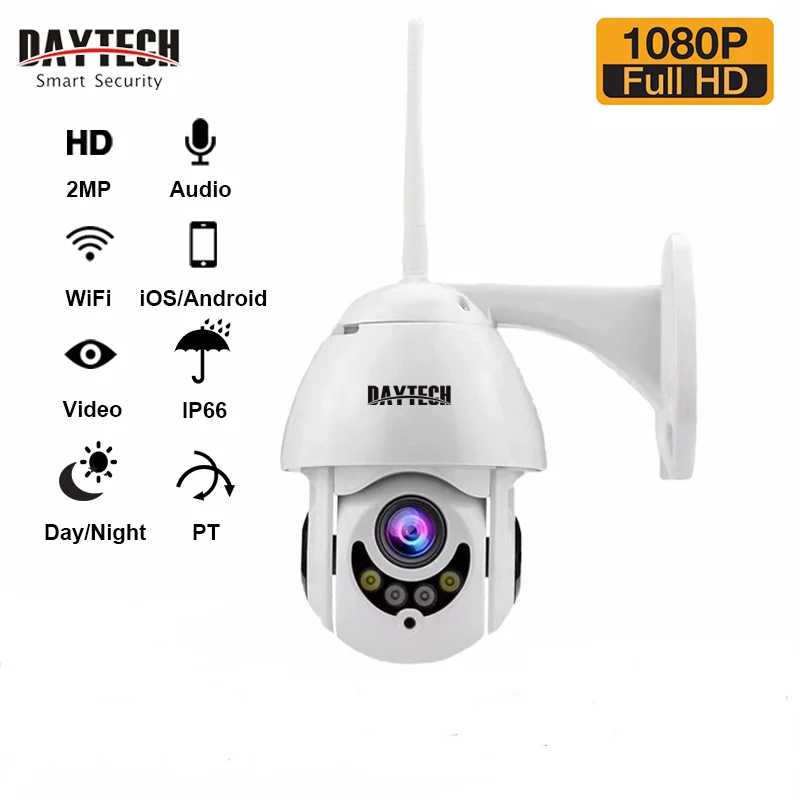 Ip-камера DAYTECH 1080P камера видеонаблюдения WiFi CCTVMonitor запись водонепроницаемая для