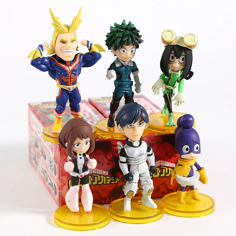 My Hero Academy Midoriya Izuku Bakugou Katsuki Todoroki Shoto All Might Ochaco Uraraka Asui Tsuyu Figures Toys Set