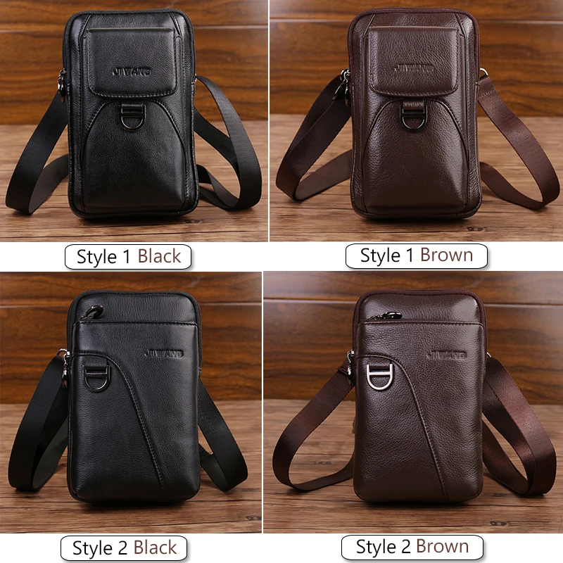 Высококачественная Мужская сумка на плечо из натуральной кожи мессенджер для