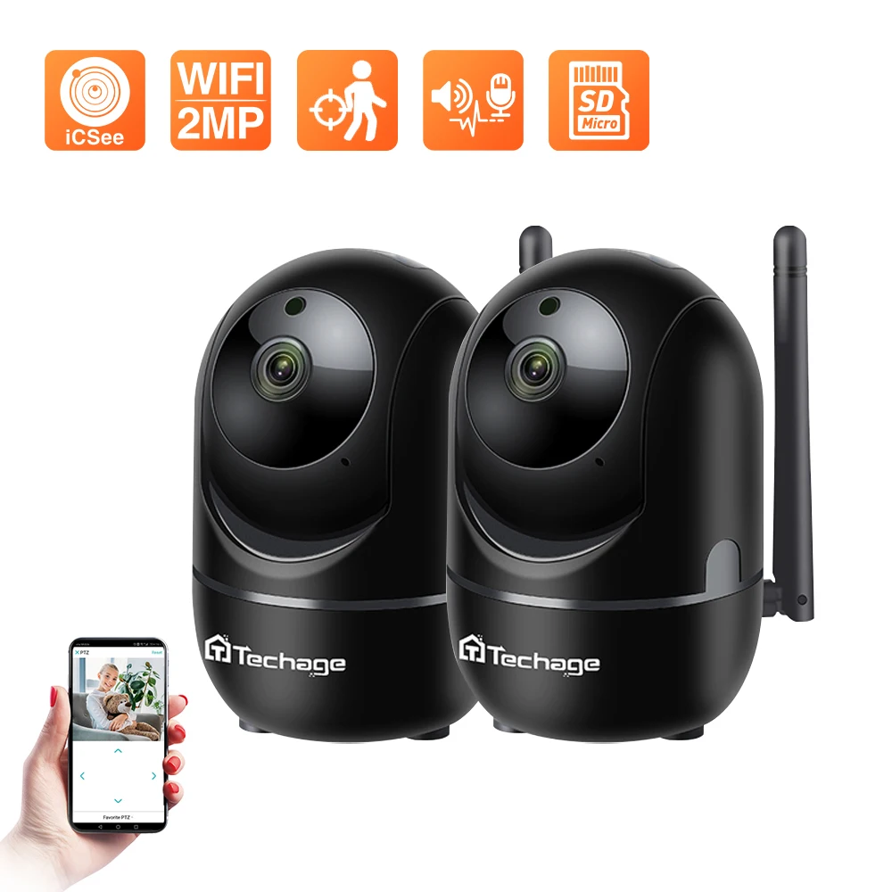 

Techage 720P 1080P радионяня Mini Pet WiFi IP-камера с автоматическим отслеживанием CCTV Беспроводная P2P-камера видеонаблюдения