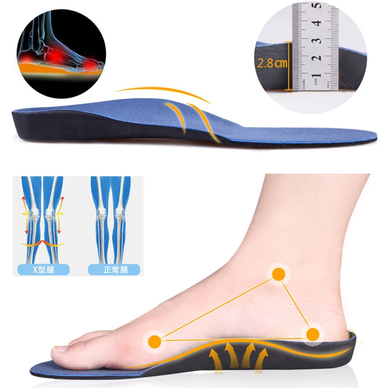 High Soles Shoes Arch Support Soles For flat-footed Cubitus Varus Orthopedic feet Kisses Pads Care Size 35-46 images - 6