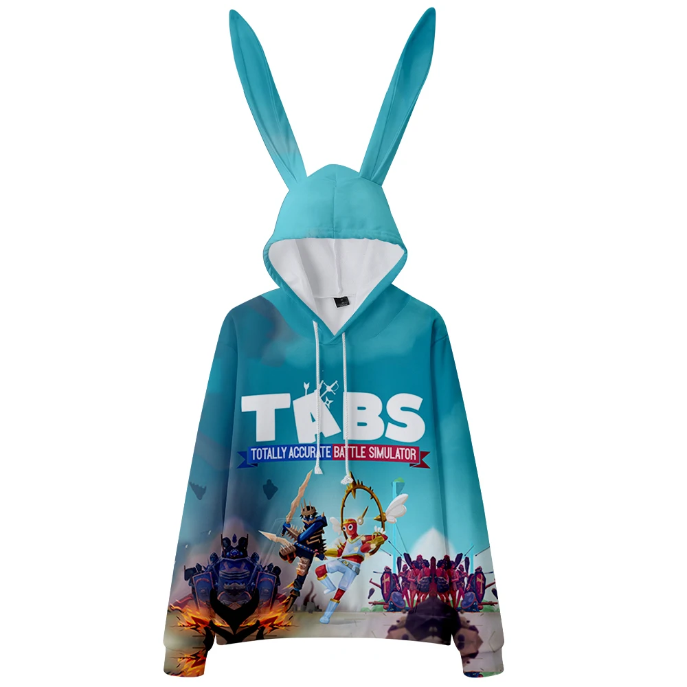 

Cool game Totally Accurate Battle Simulator 3D Casual Hooded Loose Bunny Sweatshirt Streetwear Sexy Women Cute Stylish Pullovers