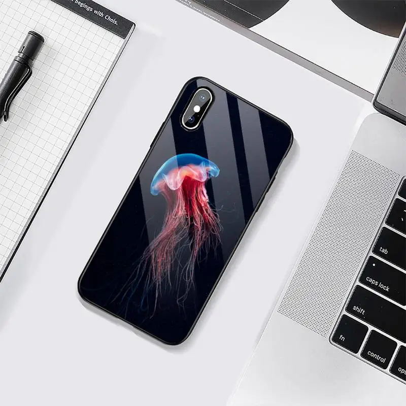 

Jellyfish Phone Cases Tempered glass For iphone 6 6S 7 8 plus X XS XR 11 12 mini PRO MAX