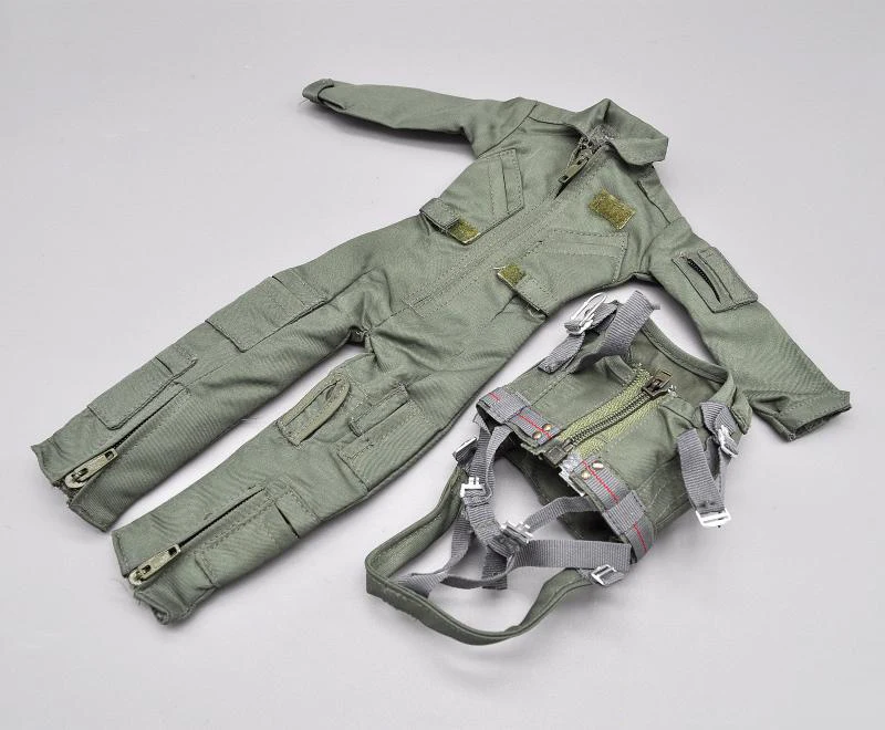 

In Stock Scale 1/6 American Air Force Pilot Army Green One Piece Combat Chest Hanging Component Model For Collection