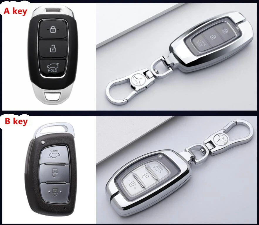Чехол для автомобильного ключа Hyundai IX35 IX25 I30 KONA KAUAI Solaris Azera Elantra Accent Santa Fe 2017 2018 2019 Smart