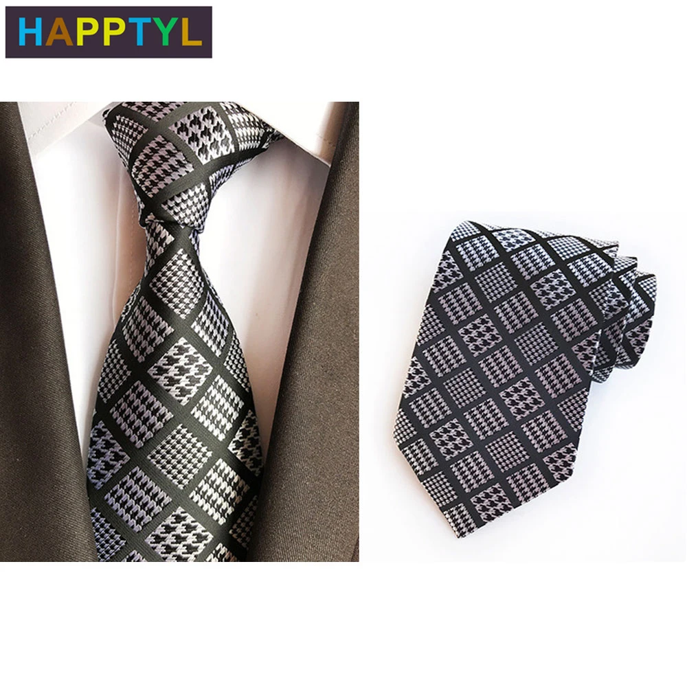 

HAPPTYL 1 шт мужской галстук свадебный галстук Модный деловой британский плед