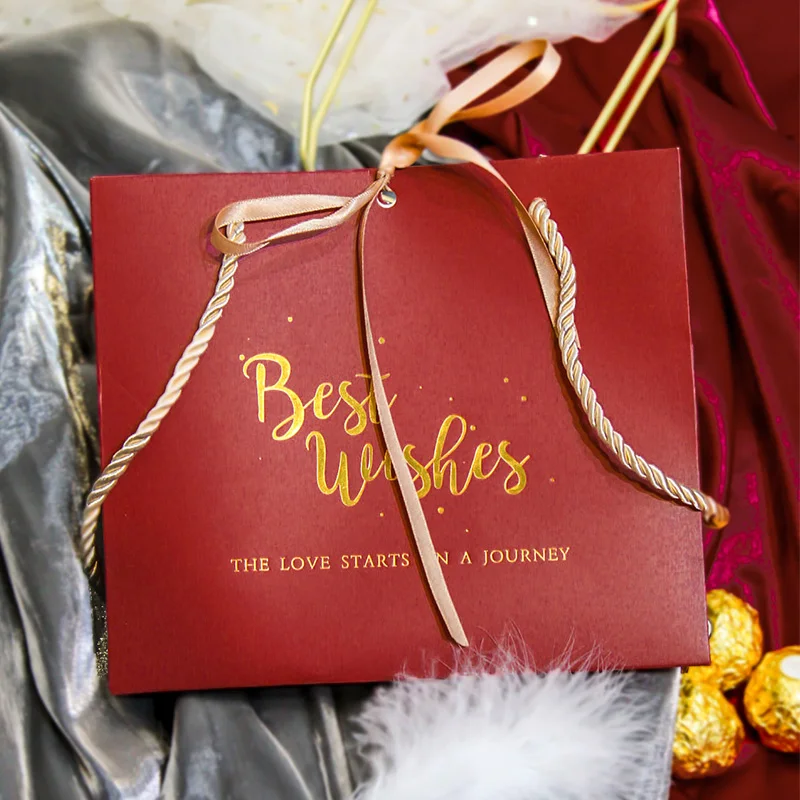 Новое поступление свадебный подарочный пакет упаковочная коробка с мраморным