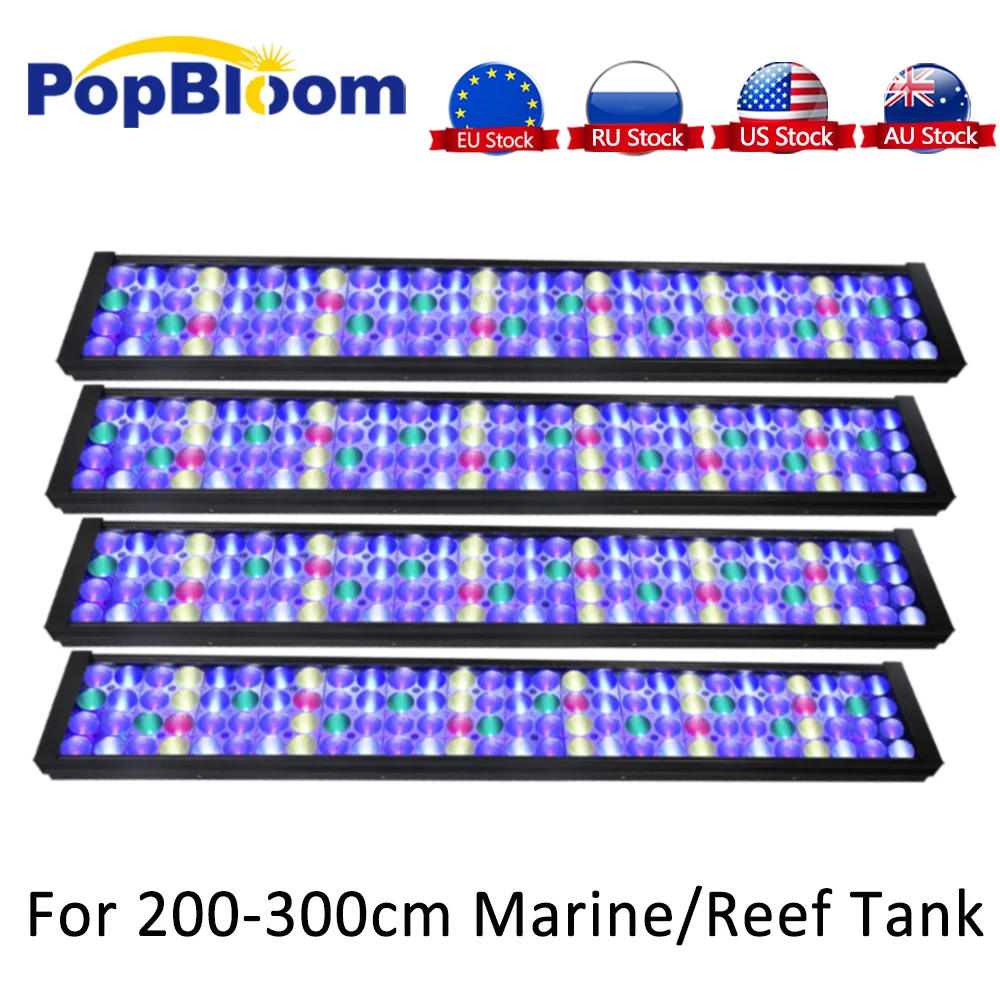 PopBloom светодиодное освещение для аквариума морских коралловых аквариумов с