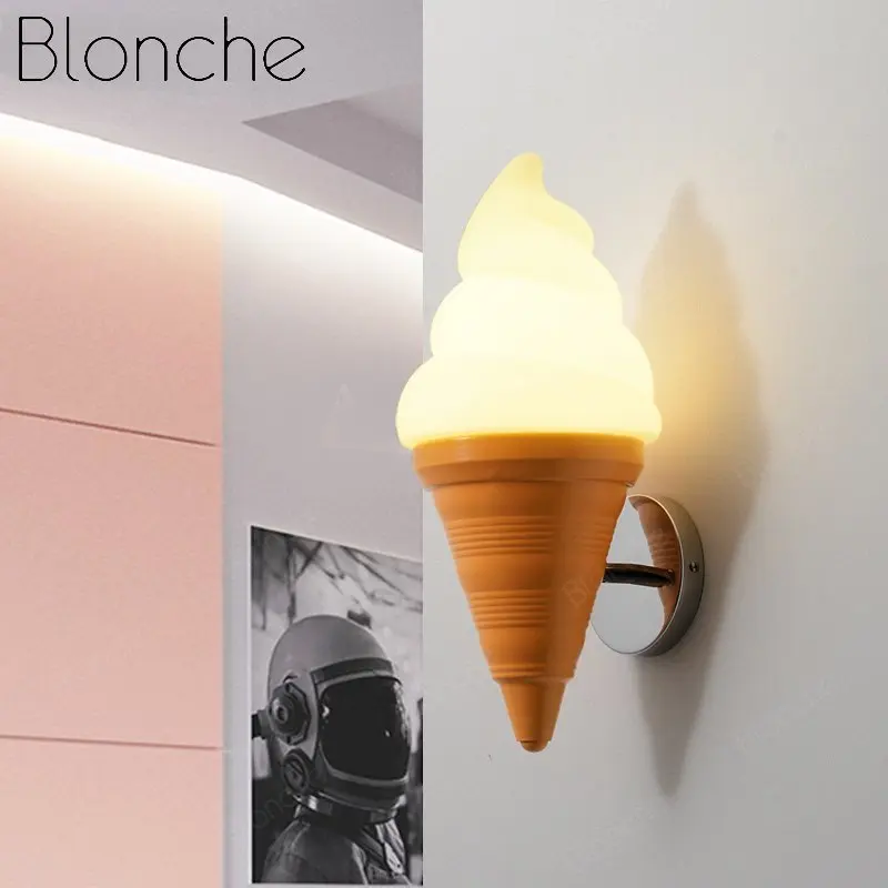 Современный настенный светильник для мороженного мультяшный светодиодный бра