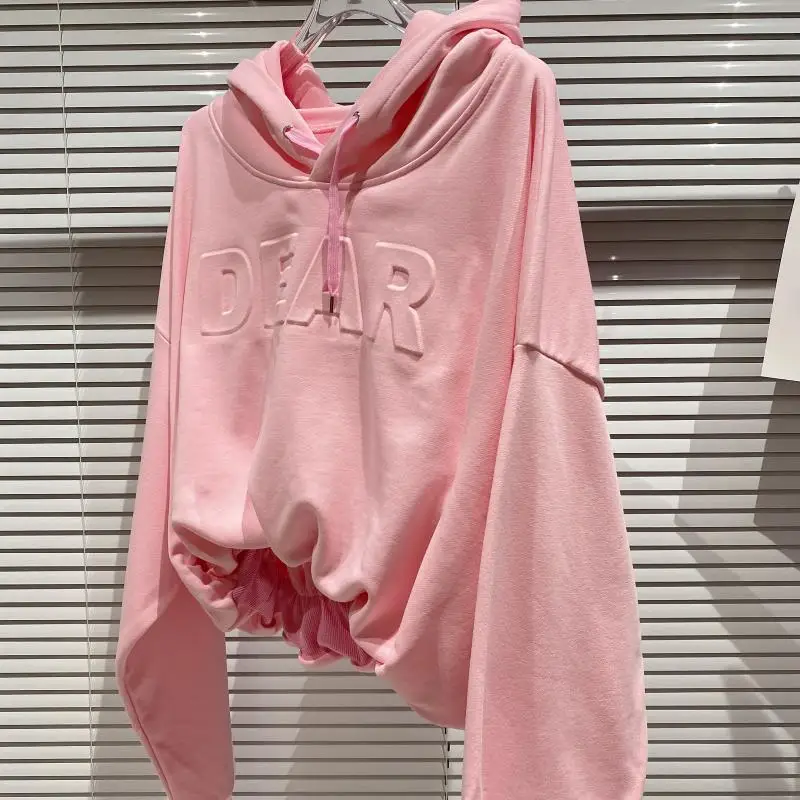 

2021 Spring New 3D Letter Heart Shape Rhinestone Edge Hollow Sweatshirt and Sweatpants Leisure Two Piece Set Outfits Tracksuit